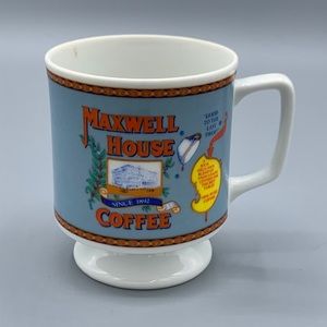Vtg 1970s Maxwell House Pedestal Advertising Mug